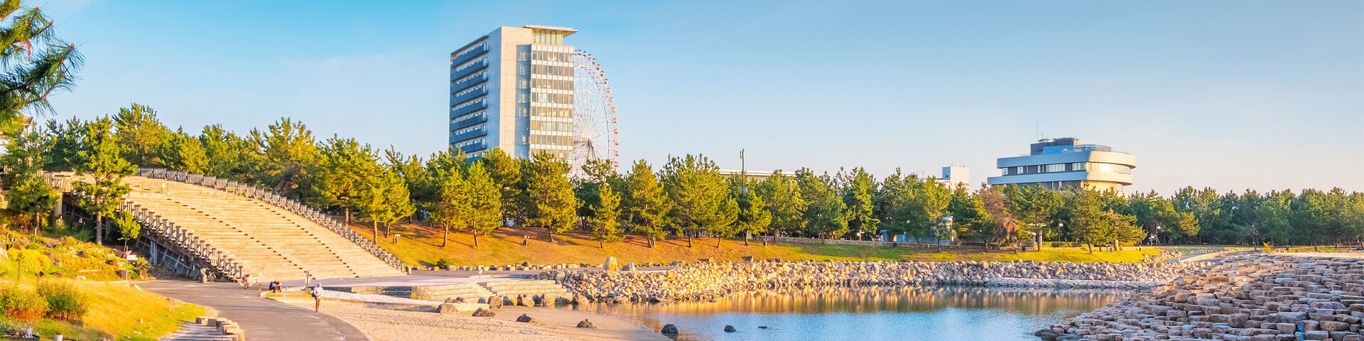 Rinku Park on the other side of Kansai international airport, Osaka, Japan