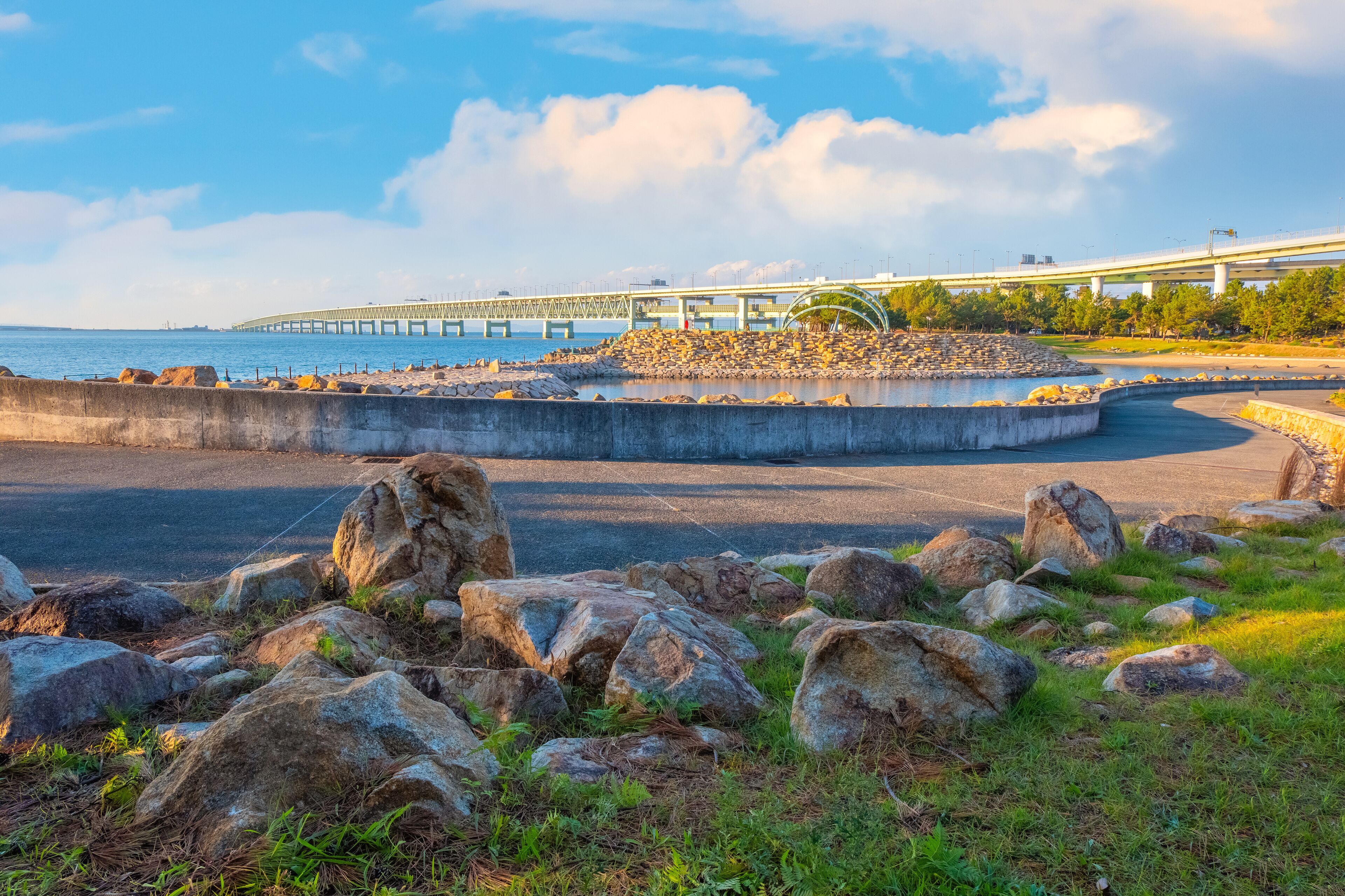 Rinku Park on the other side of Kansai international airport, Osaka, Japan