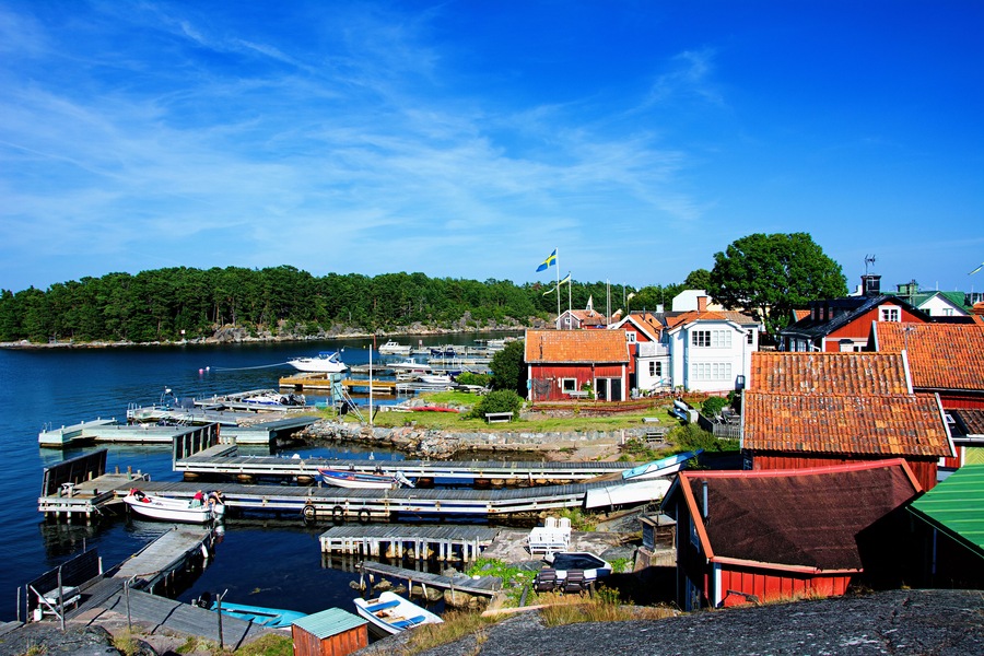 Fishing port in Sandhamn