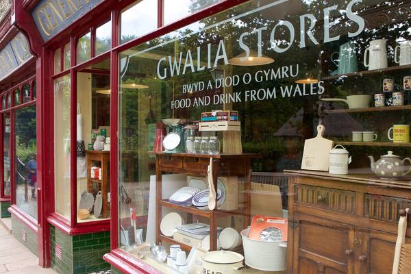 St Fagans featuring shopping and signage