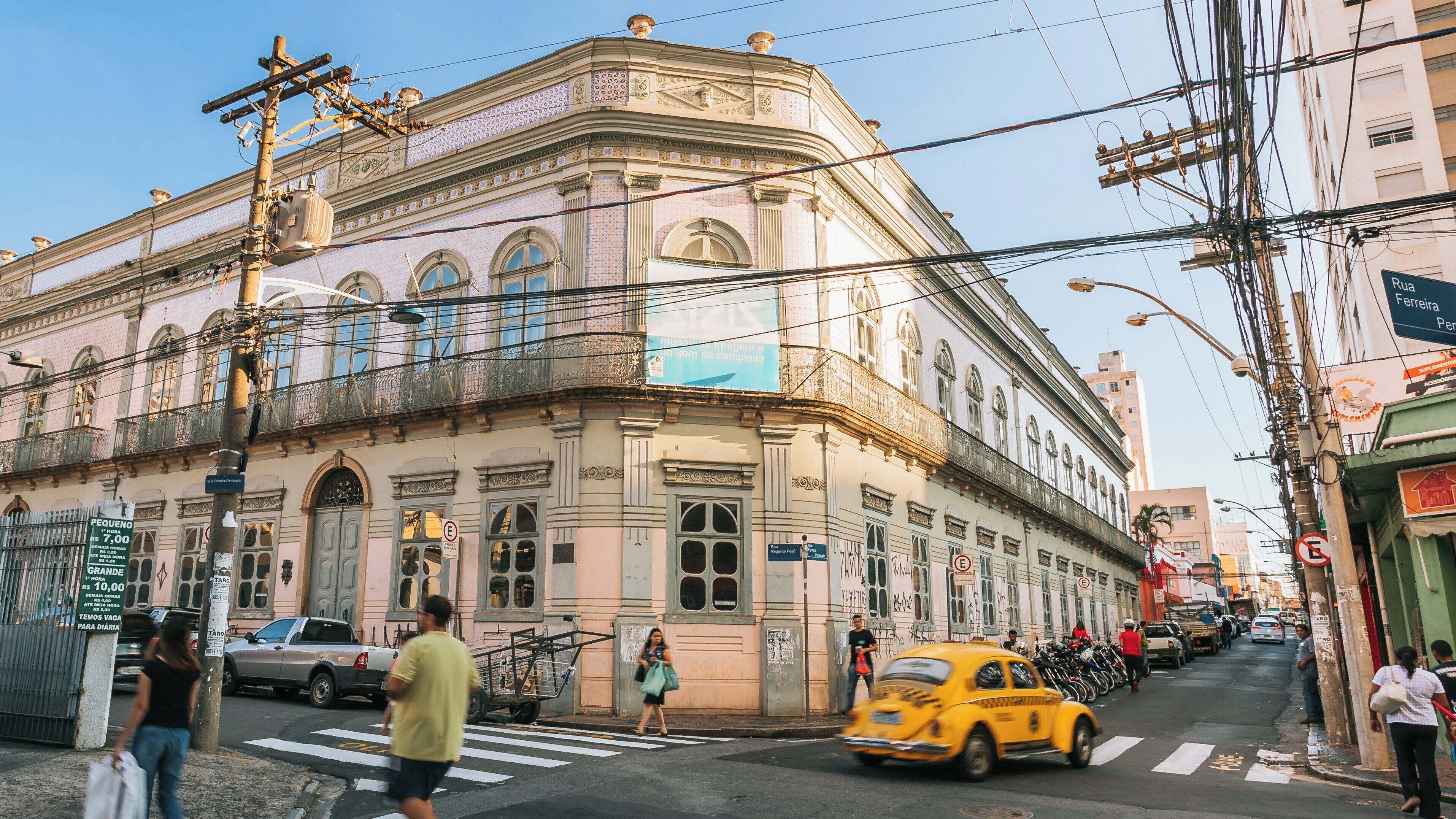 Exploring the architecture and cultural significance of Museum of Image and Sound in Campinas, Brazil during a sunny afternoon