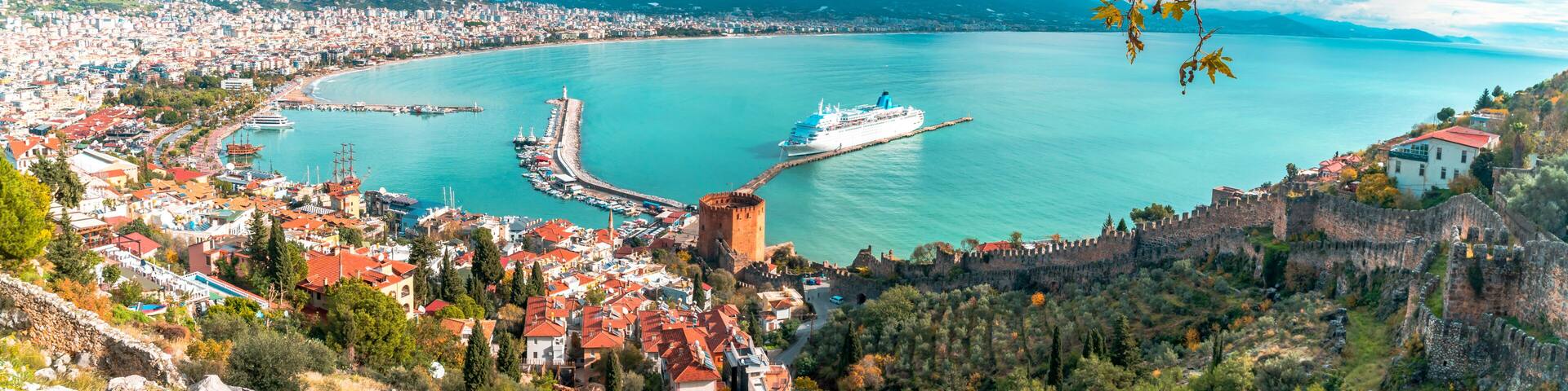 Landscape of Alanya Castle in Antalya