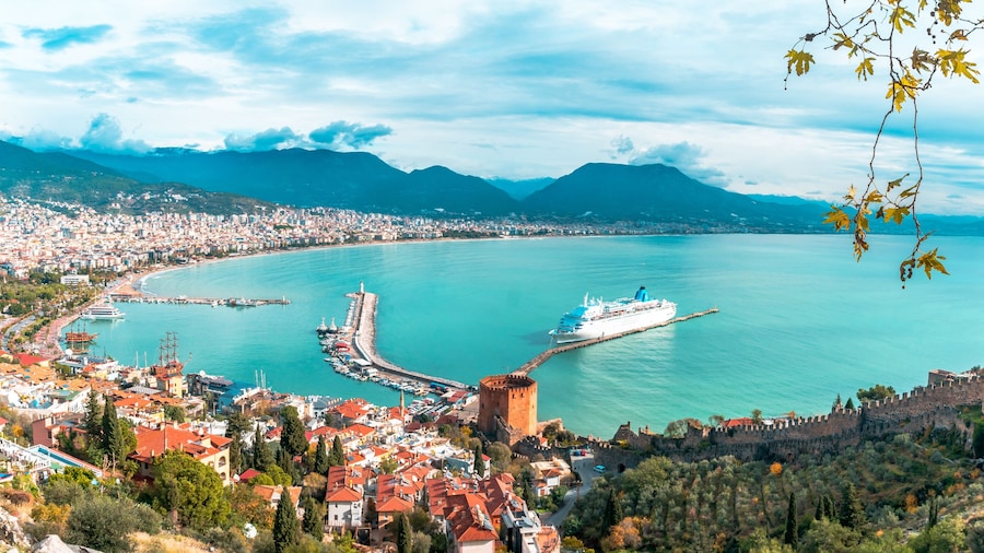 Landscape of Alanya Castle in Antalya