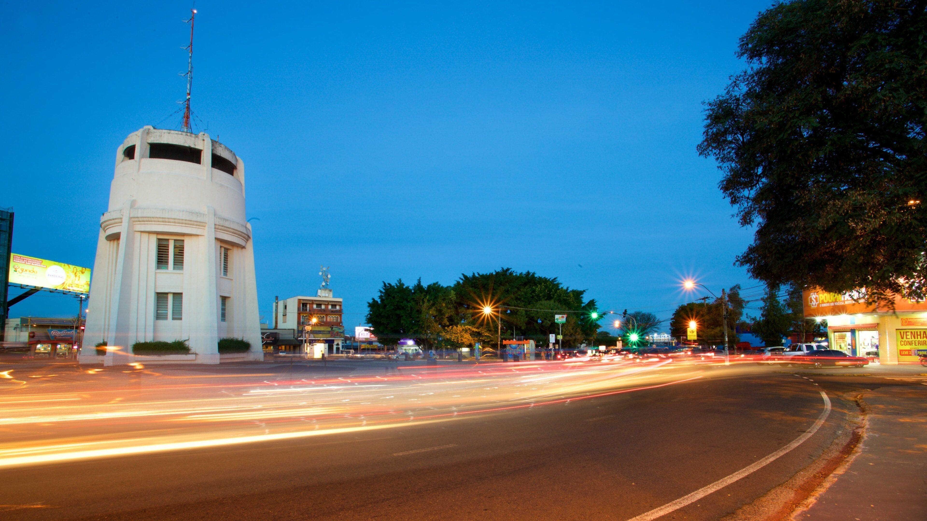 Castle Tower showing night scenes