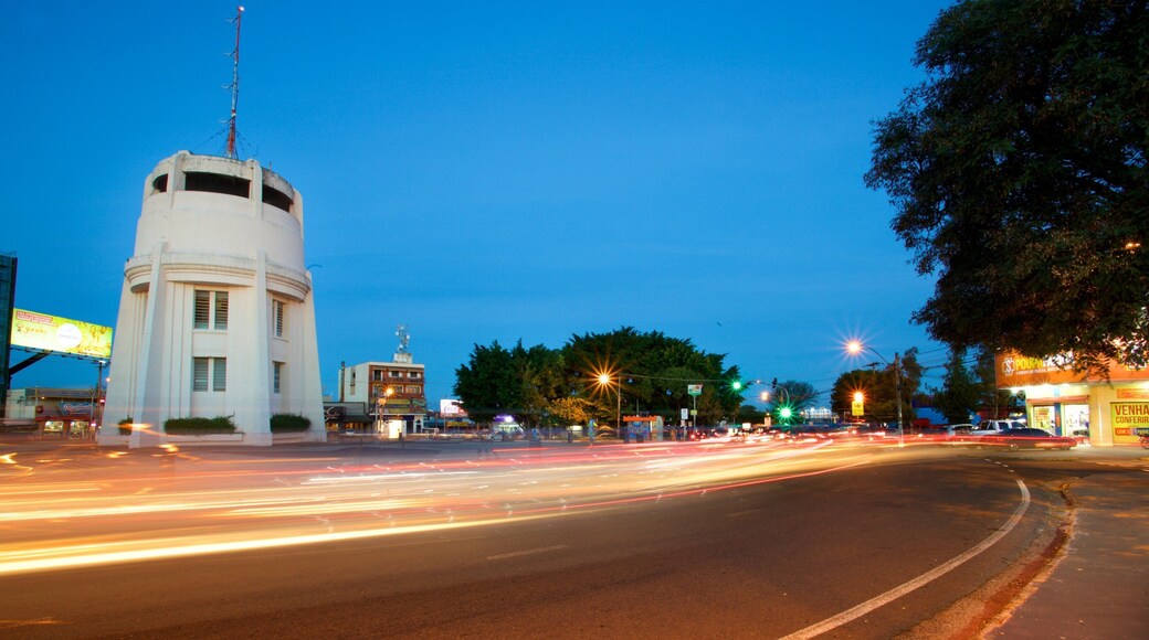 Castle Tower showing night scenes