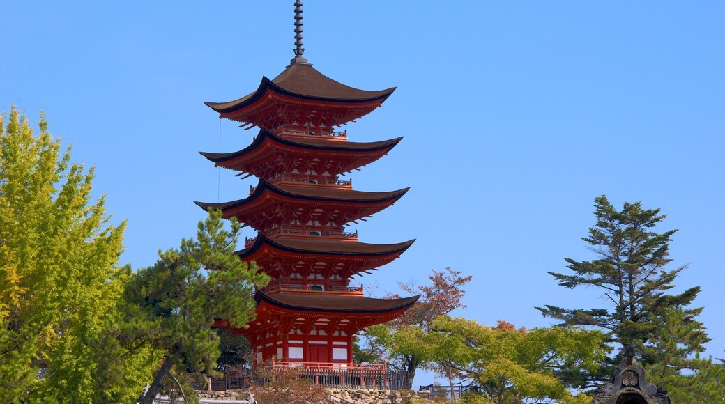 Five-Story Pagoda featuring a temple or place of worship