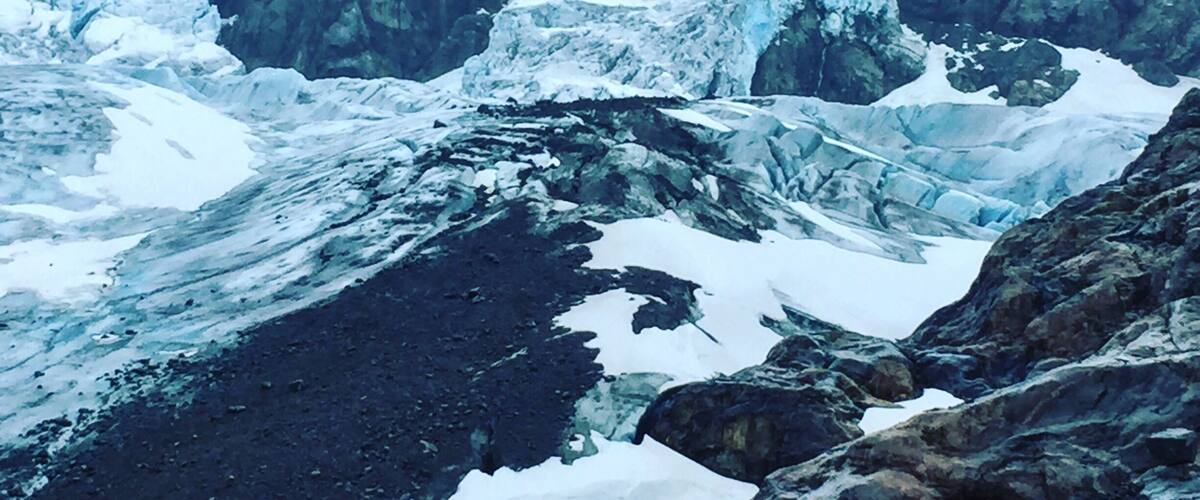 It took us around two hours to get to the glacier through heavy rain, sleet, rough terrain and wind which threatened to blow our brains away. Not the easiest hiking route, I have to admit (well, it might be if the weather is welcoming and you're wearing a nice pair of water resistant boots) needless to say we were lacking any of those (dumb us). At some points you literally have to balance on a rope (very wet with ice cold water streaming down the sleeves as you're grabbing it) 90 degrees up the rocks. The very end is breathtaking though-massive pile of snow, ice and waterfalls all pale blue as the air is ridiculously clean there. Take extra care, however, the surfaces, little bridges and pathways get really slippery if it rains. Avoid if you're travelling with small children.