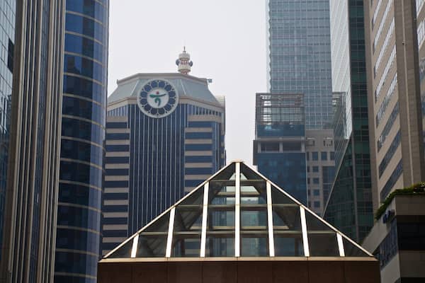 Yeouido showing a city