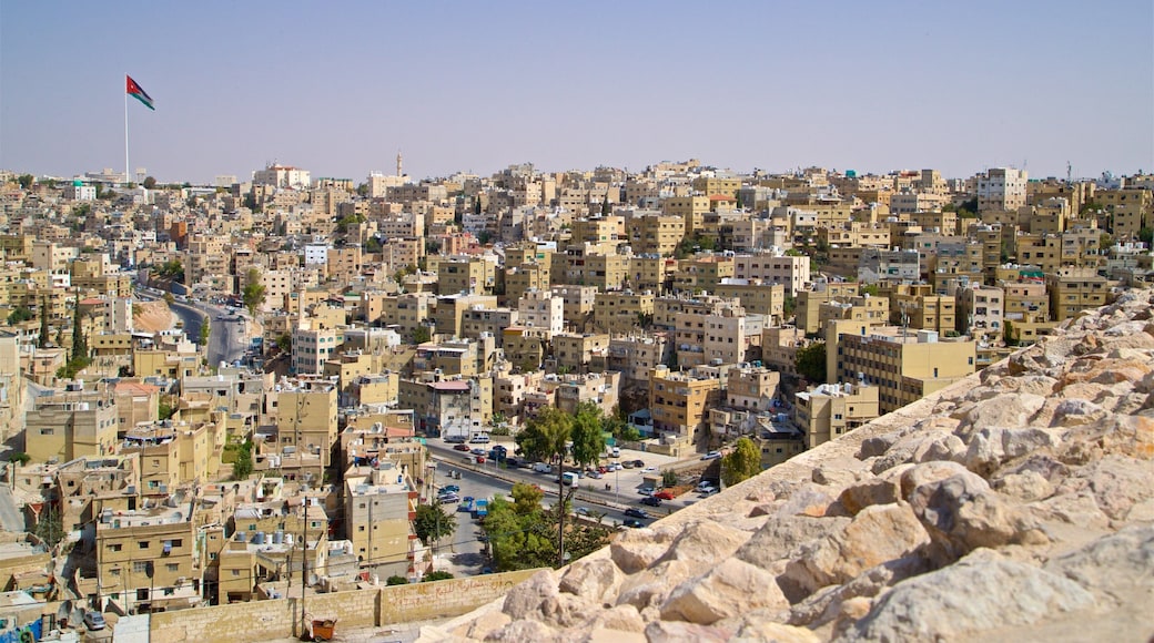Amman Citadel which includes a city and landscape views