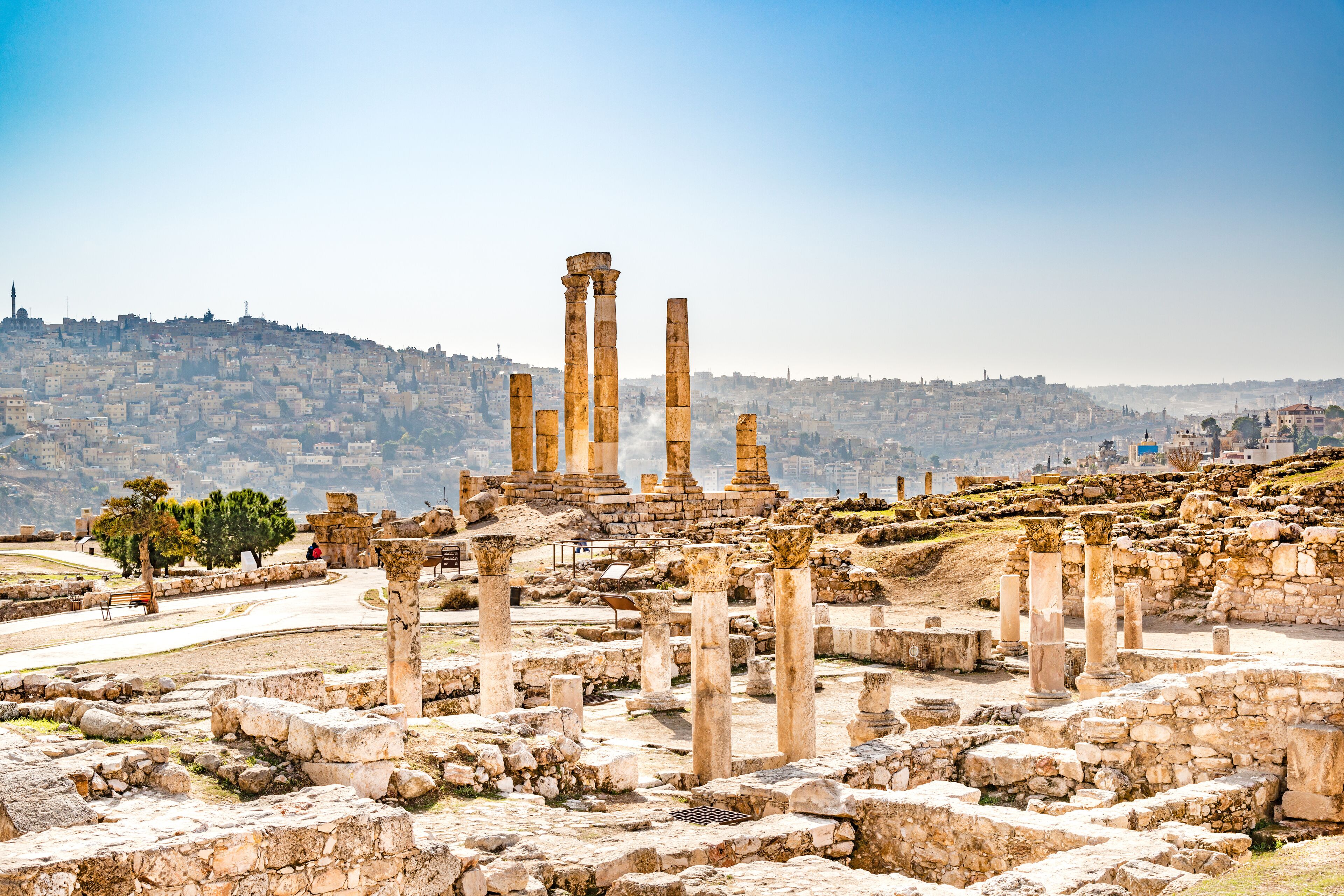 Amman Citadel in Amman, Jordan. 