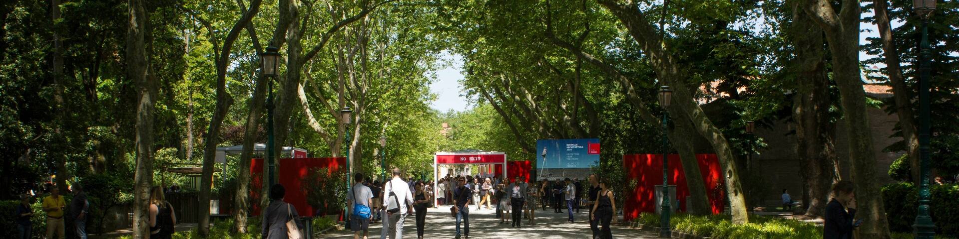 entryway to the Giardini della Biennale in venice during the Biennale