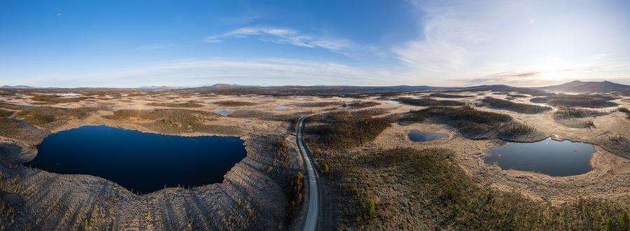 Herbst am Flatruetvägen im Jämtland, Schweden