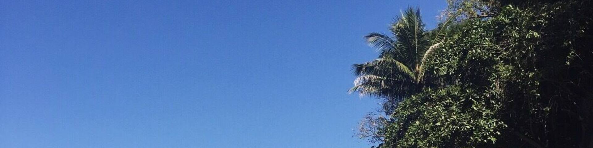 After a scenic hike from Boca de Tomatlan, this small beautiful beach was the perfect place to cool off before continuing on to Las Animas. #yesplease #pacificocean