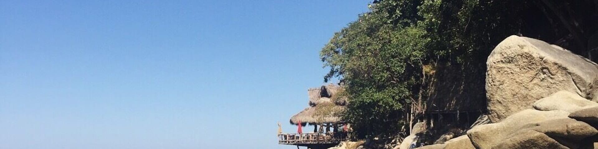 After a scenic hike from Boca de Tomatlan, this small beautiful beach was the perfect place to cool off before continuing on to Las Animas. #yesplease #pacificocean