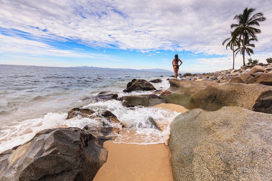 Listening to the secrets of the ocean... The best way to travel is not to make any huge plans and stay in with the locals. Here, our amazing host and friend took us to this almost pristine beach - Boca de Tomatlan. #Adventure