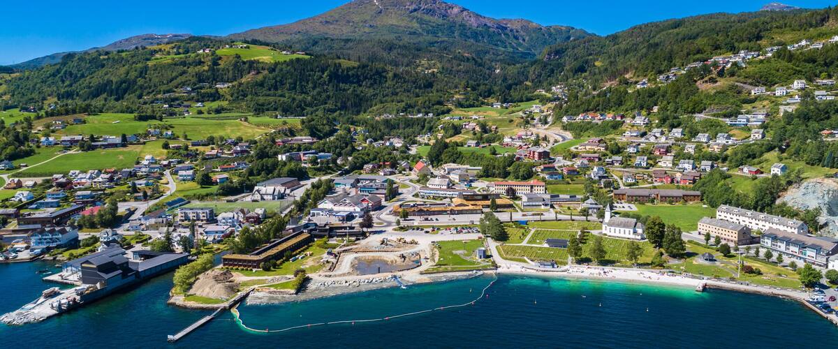 Norheimsund. Administrative centre of the municipality of Kvam in Hordaland county, Norway.