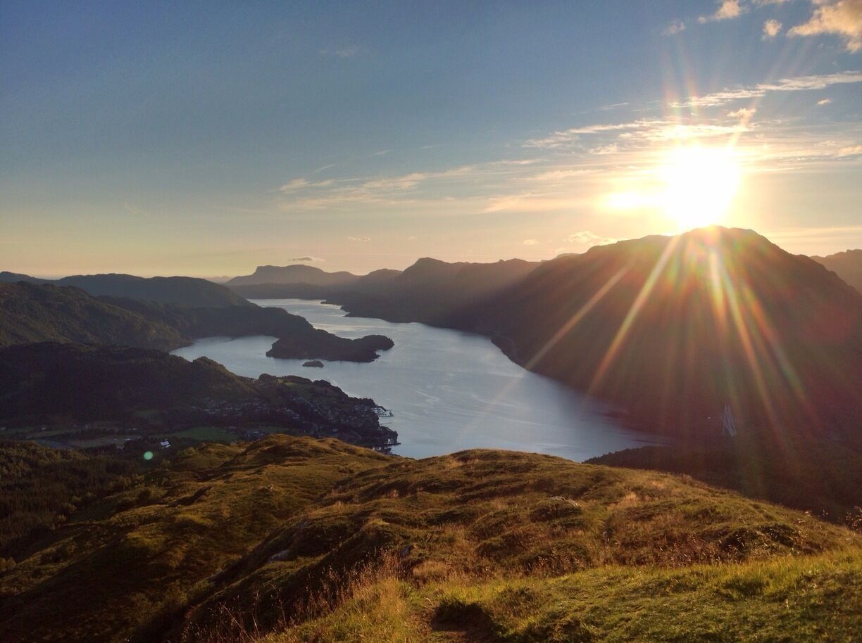 Standing 582 metres above sea level you'll get a good view of Dalsfjorden. 