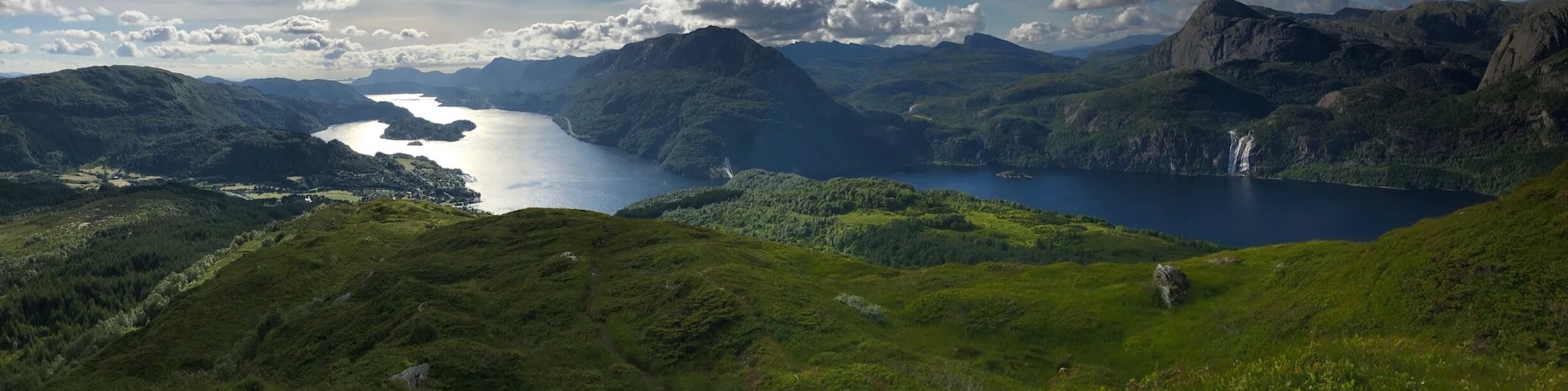 Jøtelhaugen, 574 m above sealevel gives you a beautiful view of Dalsfjorden.