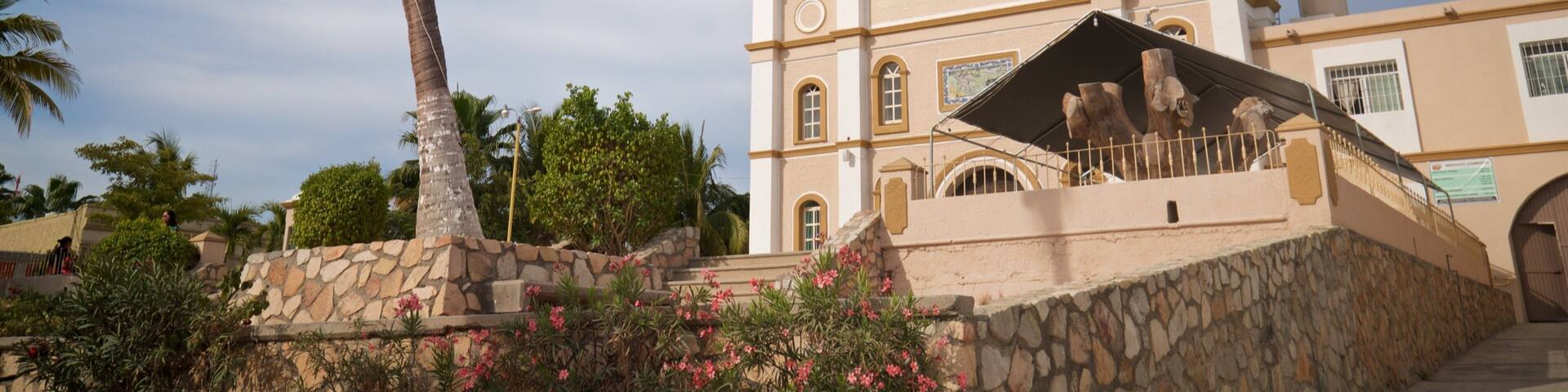 Mission of San Jose showing heritage architecture and a church or cathedral