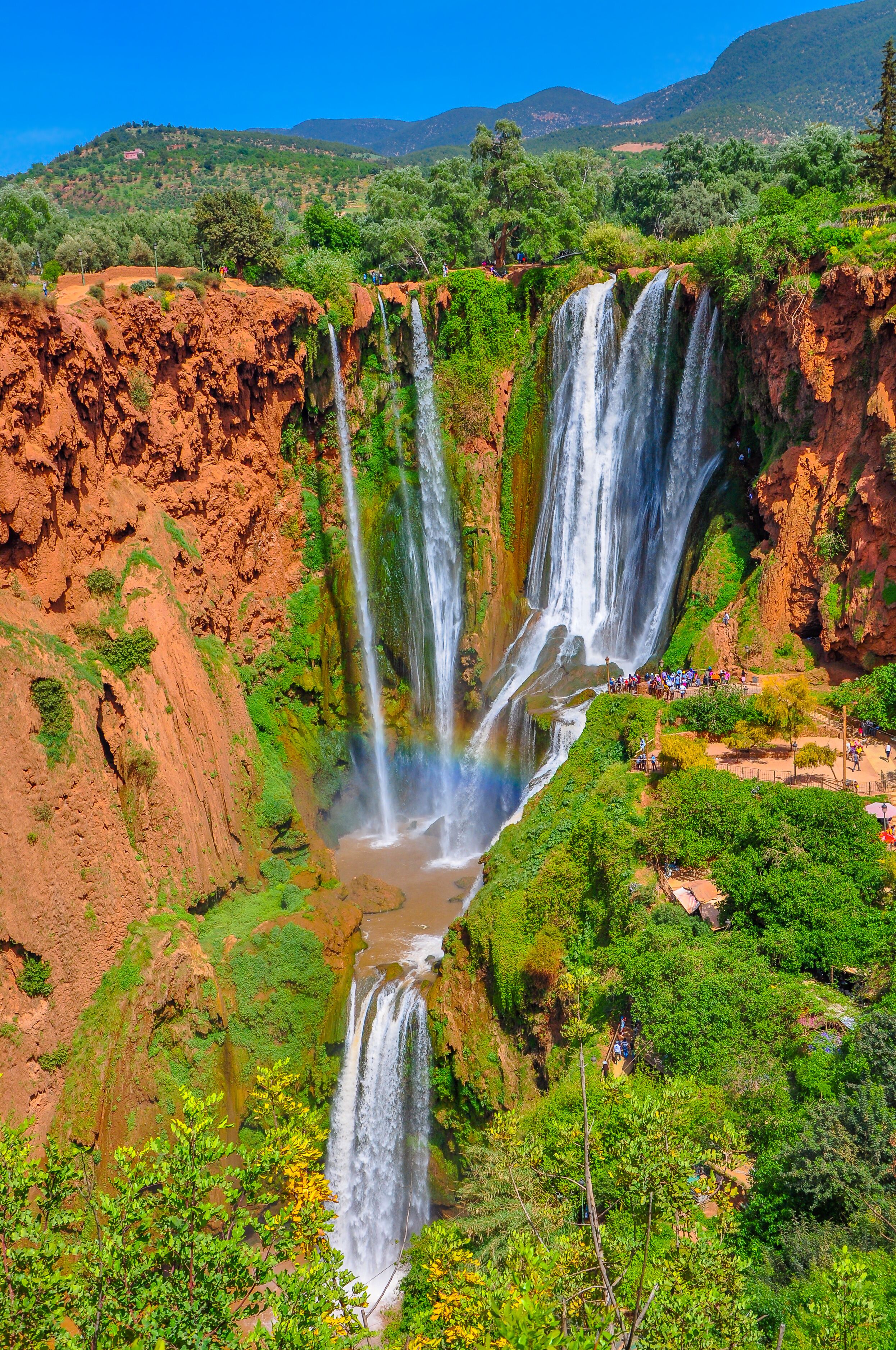 majestic Uzud falls which are located in a mountain part of Morocco