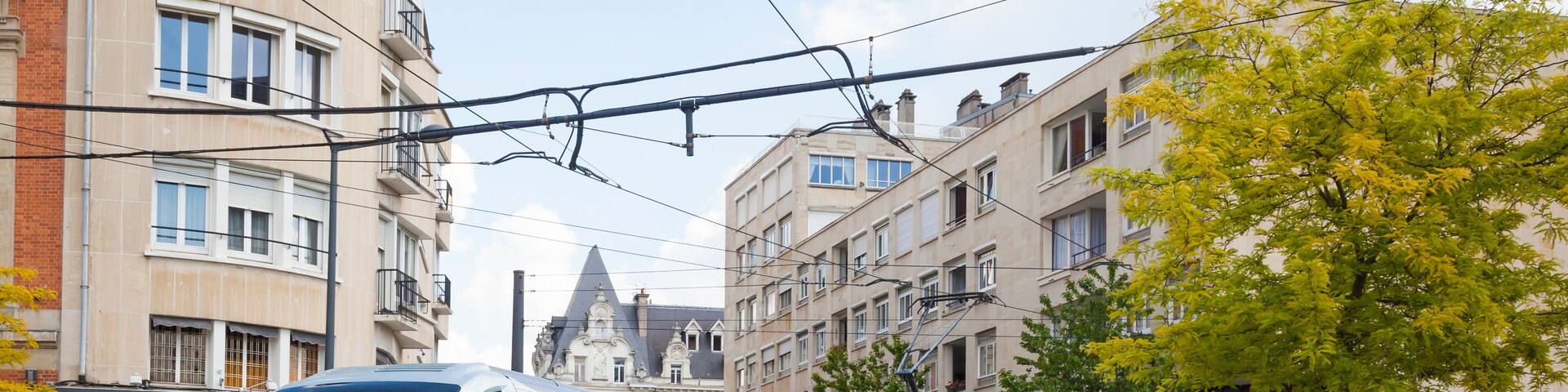 Modern tram in Valenciennes