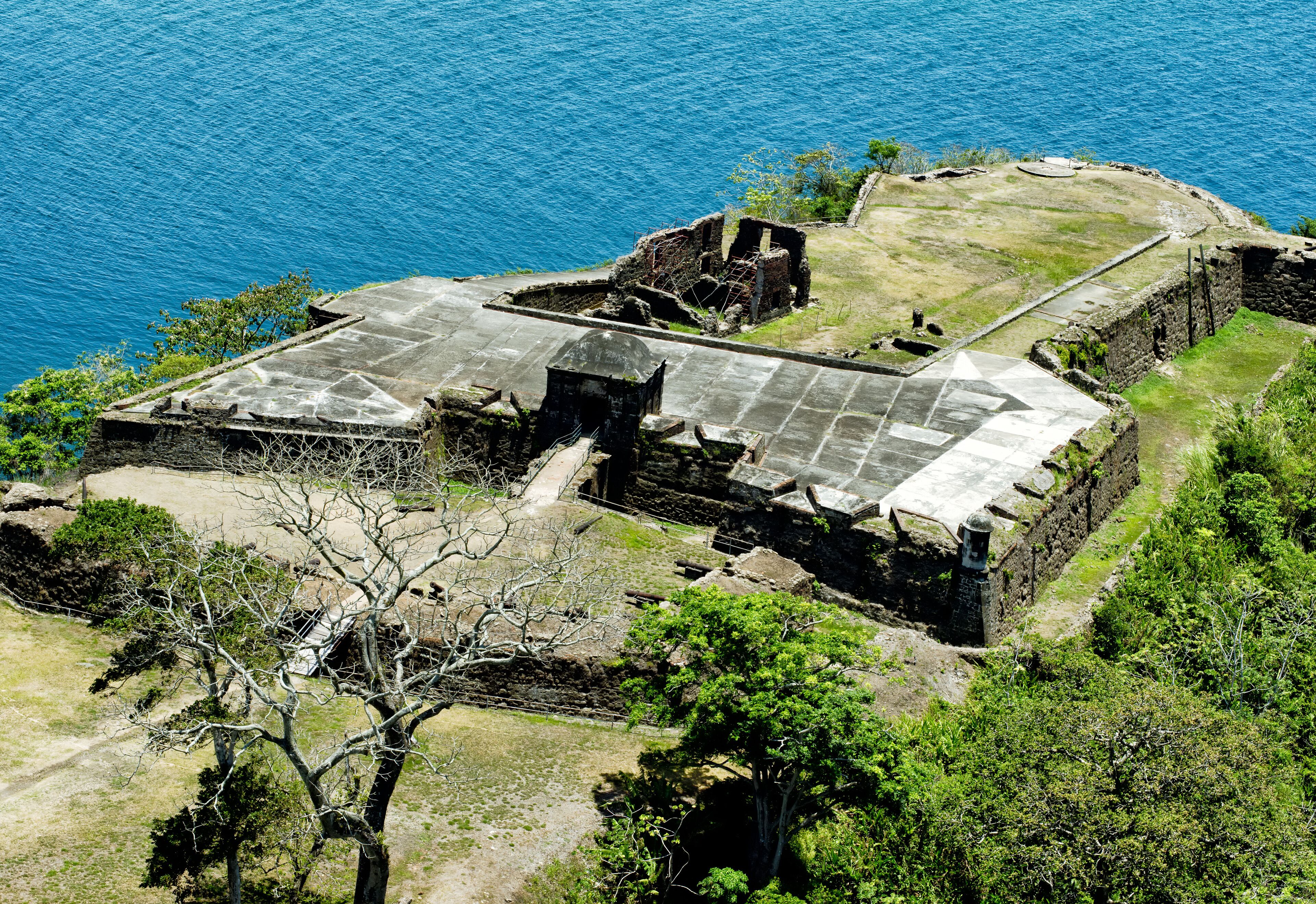 Aerial view of Fort Sherman at Toro Point, Panama Canal, Panama