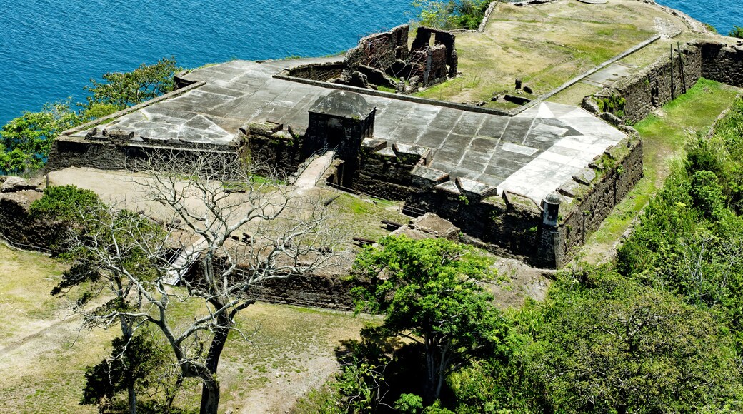 Aerial view of Fort Sherman at Toro Point, Panama Canal, Panama