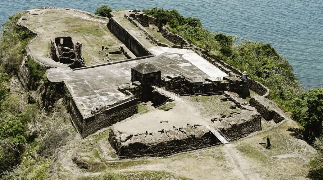 Aerial view of Fort Sherman at Toro Point, Panama Canal, Panama