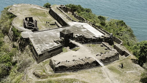 Aerial view of Fort Sherman at Toro Point, Panama Canal, Panama