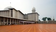 Istiqlal Mosque which includes modern architecture and a square or plaza