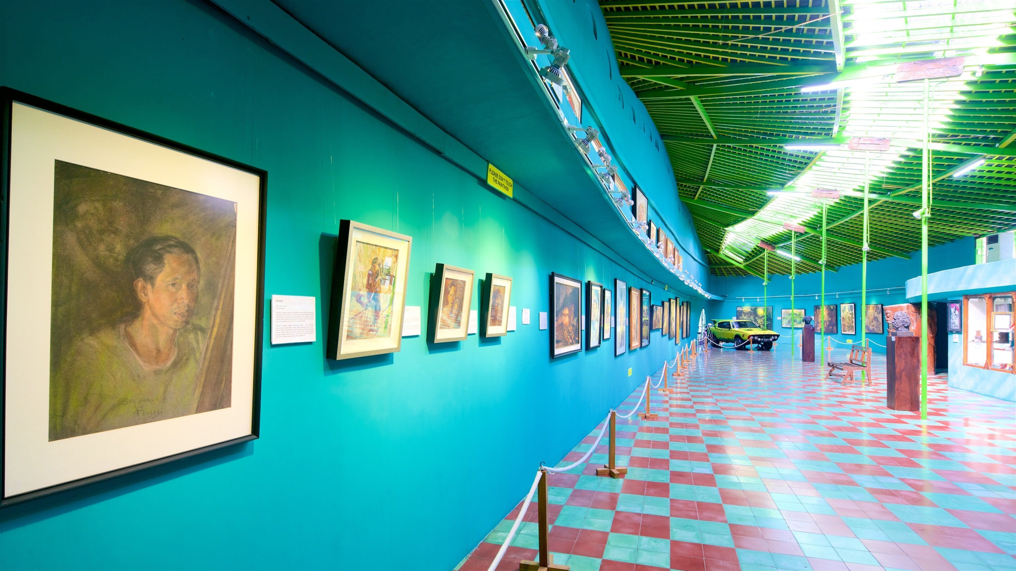 Affandi Museum showing interior views and art