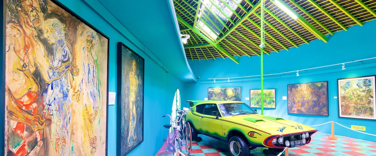 Affandi Museum featuring interior views and art