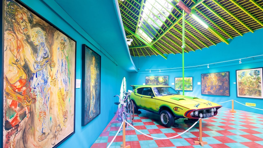 Affandi Museum featuring interior views and art