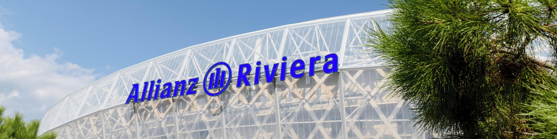 A modern building with the text "Allianz Riviera" on its facade.