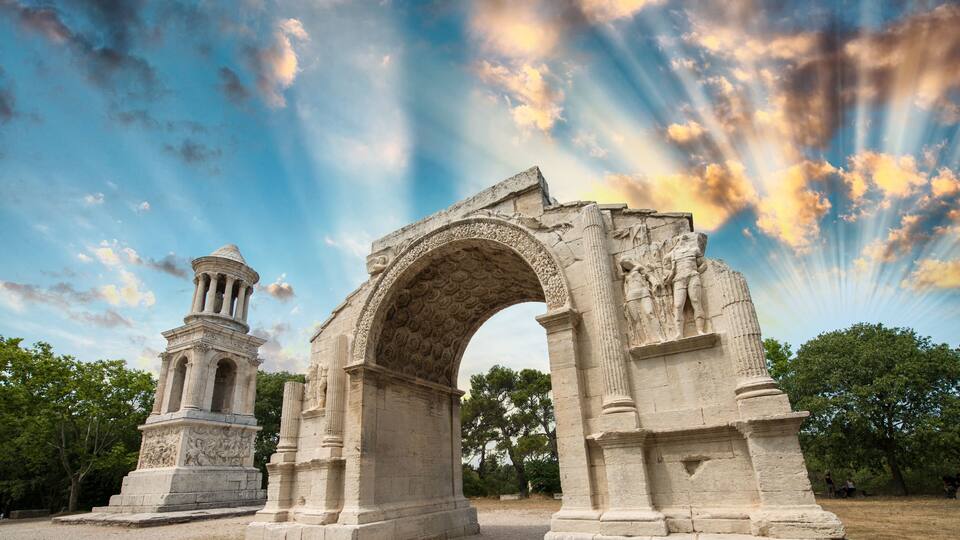 Roman Triumphal arch, Glanum, Saint-Remy-de-Provence, Provence, France