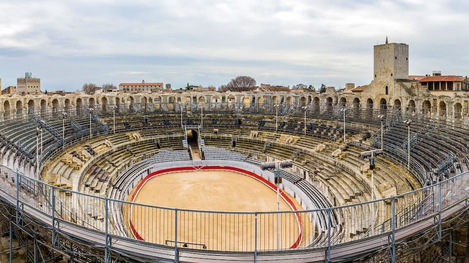 Roman amphitheatre in Arles - UNESCO world heritage in France