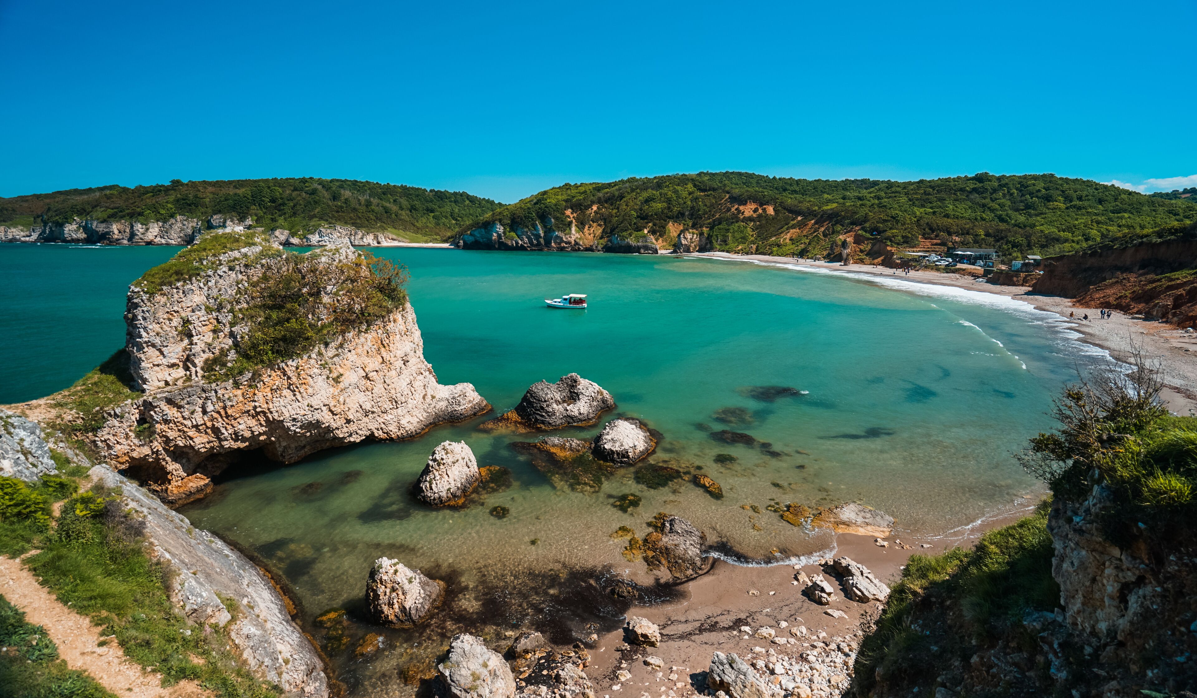 View of Kilimli Beach in Agva. Agva is a populated place and resort destination in the Sile district of Istanbul Province, Turkey.