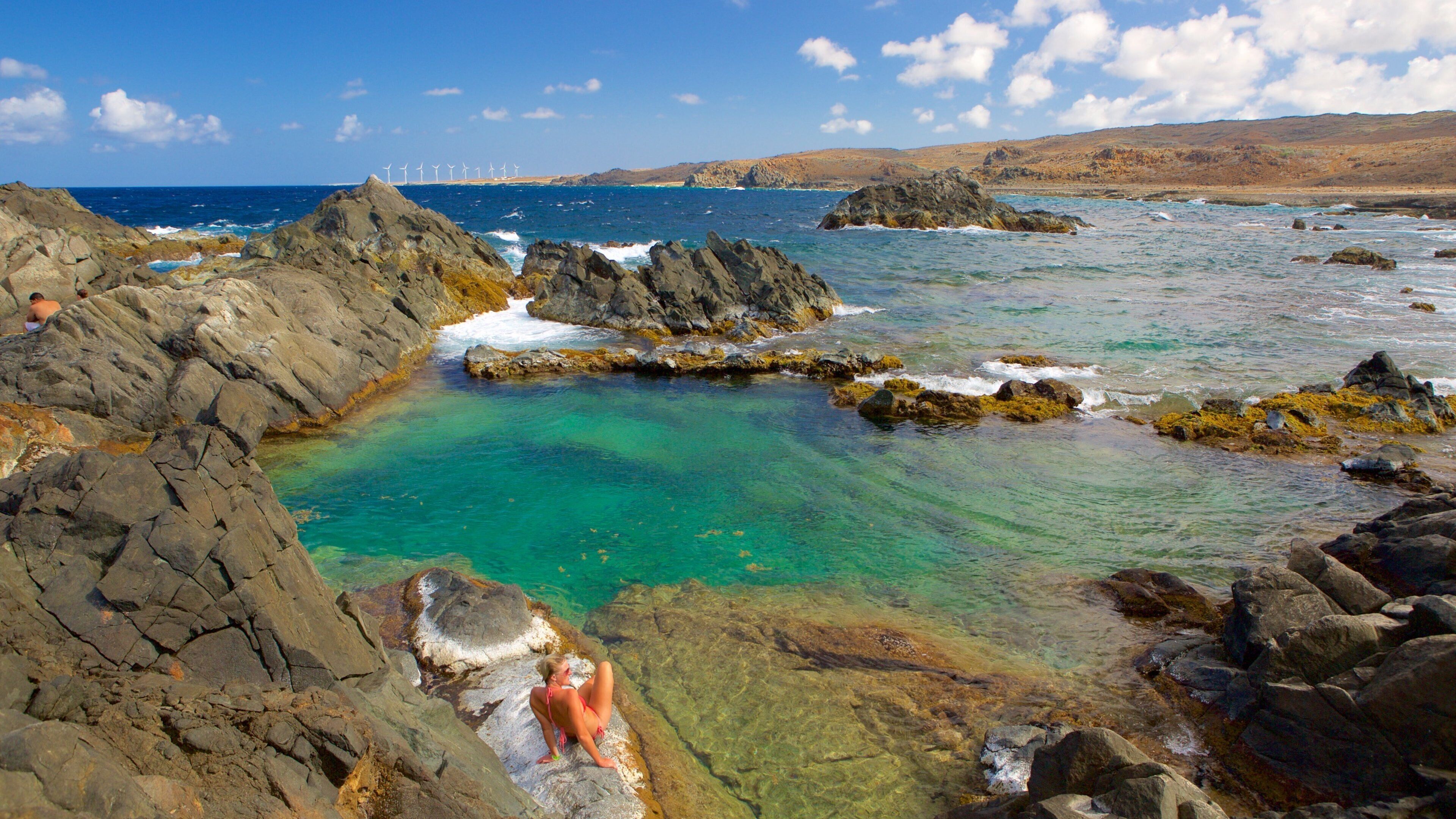 Conchi Natural Pool som viser udsigt over kystområde