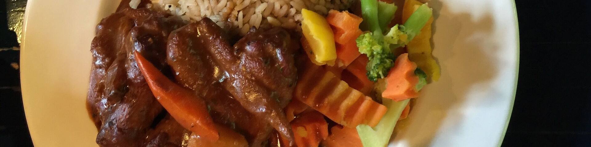 Really awesome food at the Big Banana in Antigua. Recommended by 3 different locals. Thankfully the location at the airport was open.