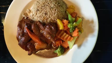 Really awesome food at the Big Banana in Antigua. Recommended by 3 different locals. Thankfully the location at the airport was open.