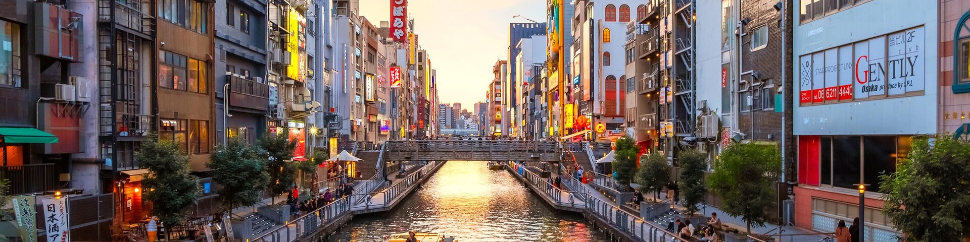Osaka, Japan - October 28 2018: Dotonbori is one of the most popular tourist destination runs alongside Dotonbori canal between Dotonboribashi and Nip