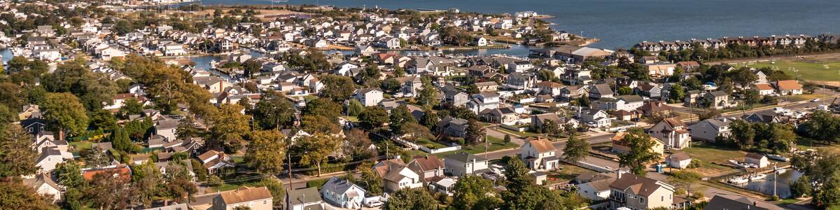 Aerial View of Amityville New York