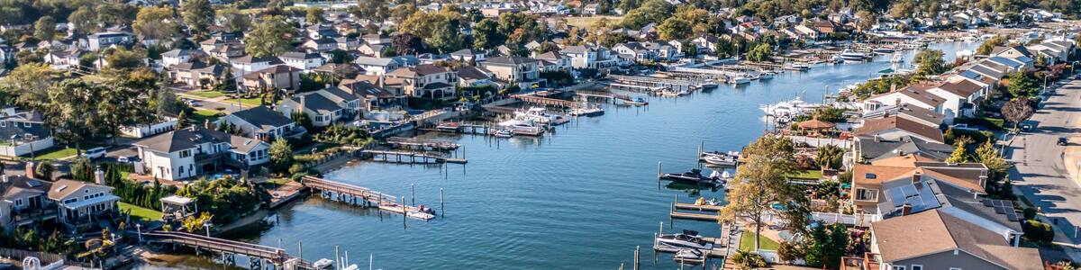 Aerial View of Bellmore, Long Island, NY