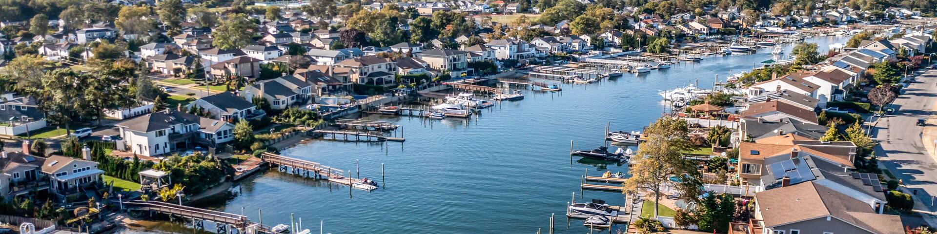 Aerial View of Bellmore, Long Island, NY