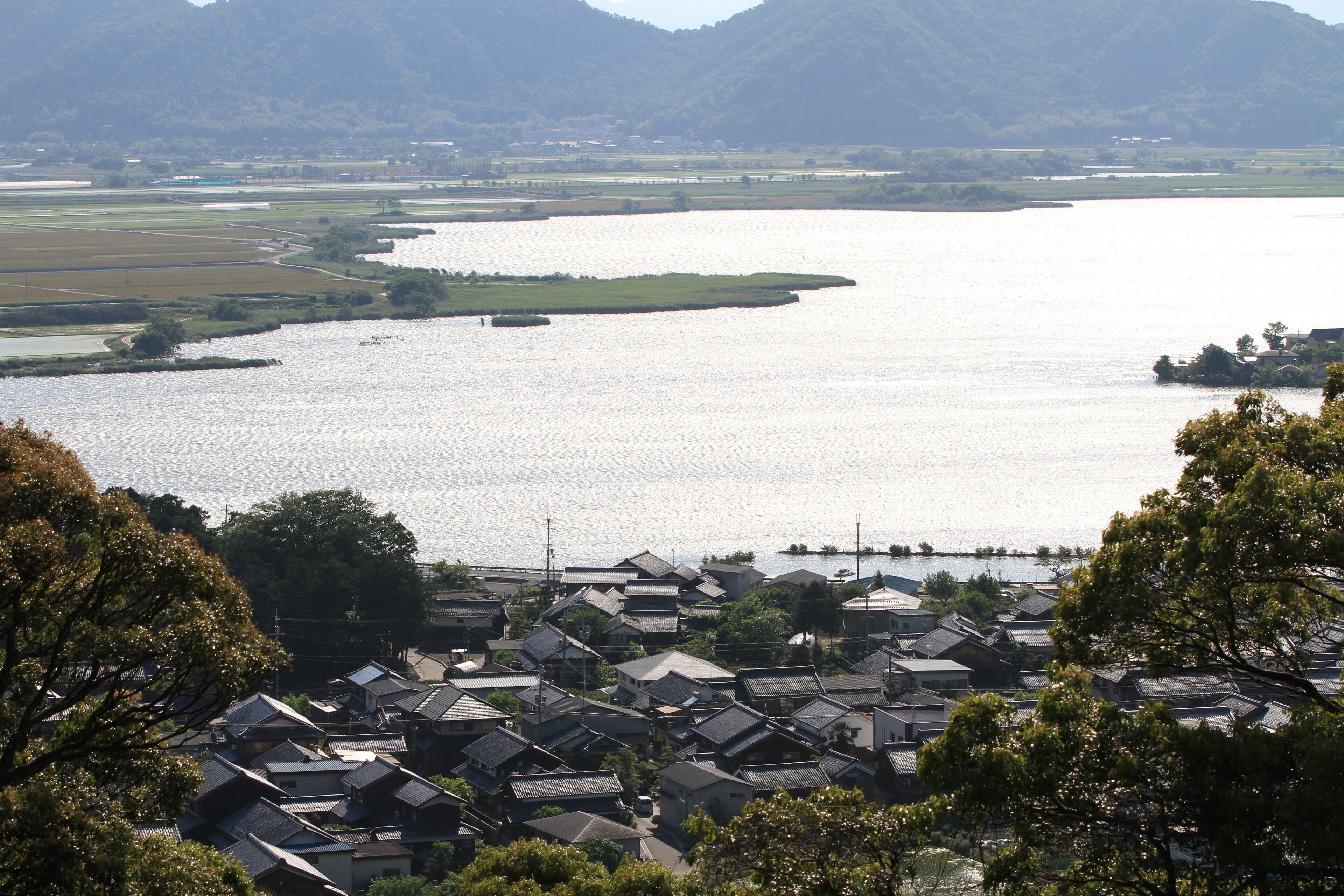 そう見寺の三重塔あたりから西の湖