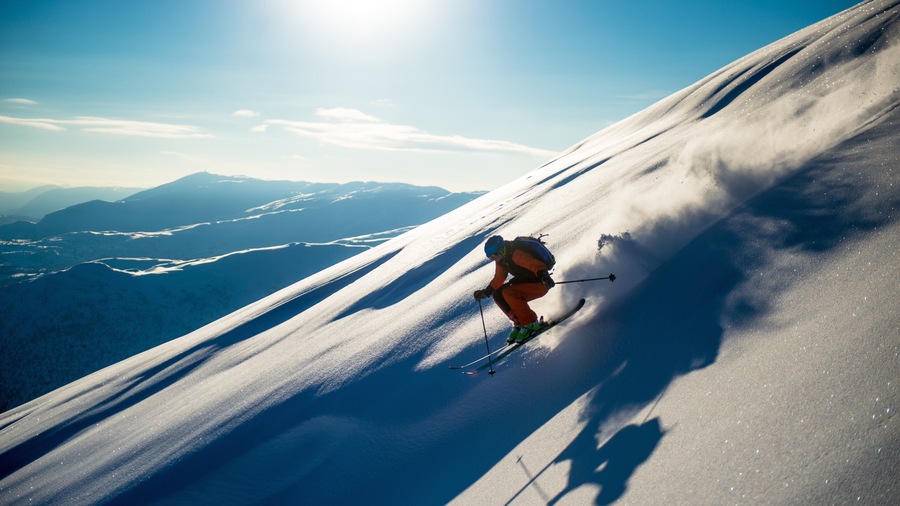 Myrkdalen featuring snow and snow skiing
