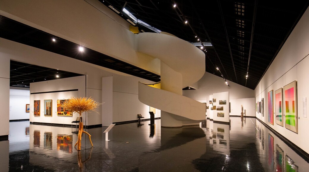 Hokkaido Museum of Modern Art which includes interior views and art