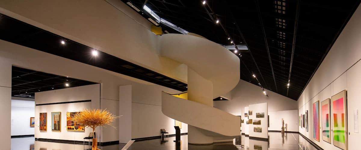 Hokkaido Museum of Modern Art which includes interior views and art