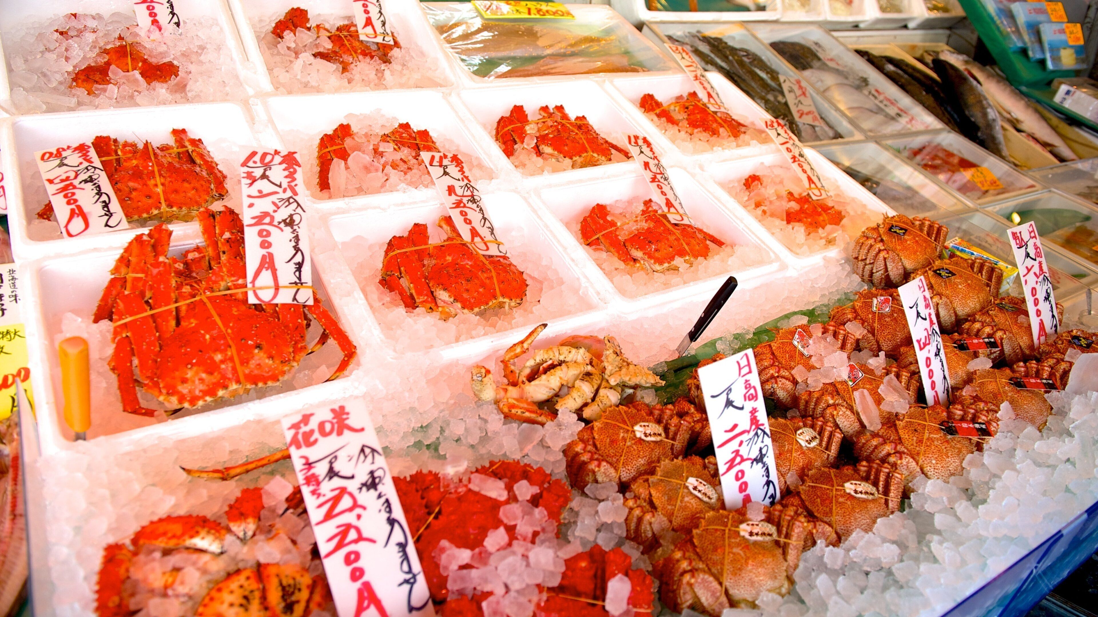 二條市場 呈现出 美食