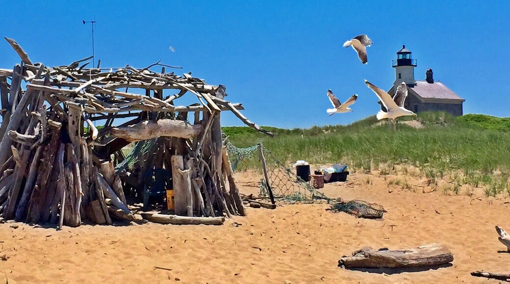 North Lighthouse on Block Island, the view from the west side.